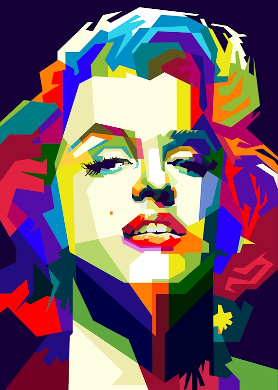 Marilyn Monroe Pop Art WPAP posters & prints by Artkreator - Printler