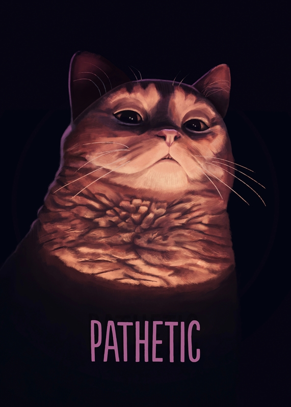 HD Pathetic Cat Meme Face | Poster