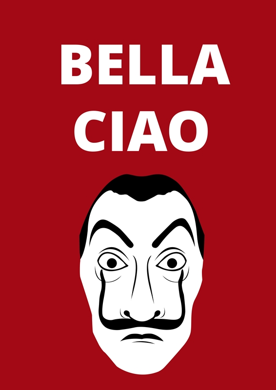 Bella Ciao - Maschera di Dalí poster & stampe di Marcus Taube - Printler
