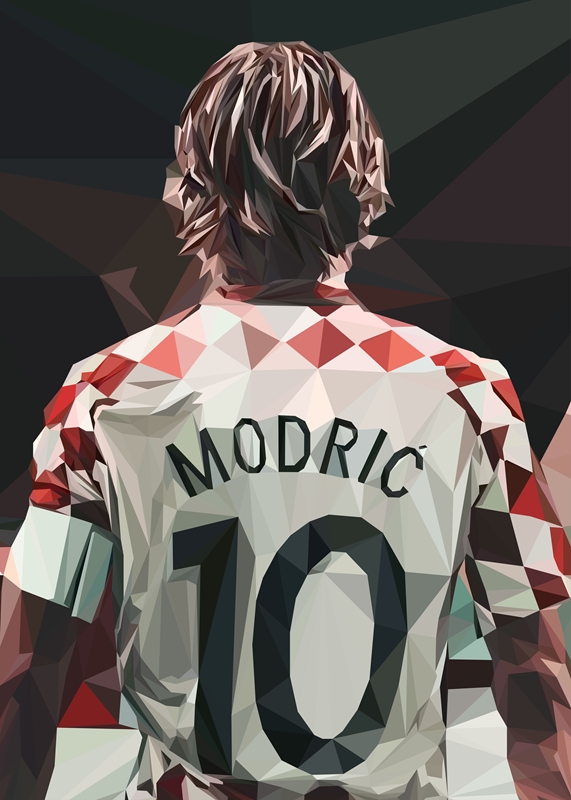 Download wallpapers Luka Modric, blue uniform, Croatia National Team,  Golden Ball 2018, Modric, soccer, footballers, goal, neon lights, Croatian  football team, …