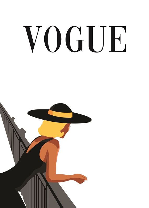 Image de couverture Vogue. Impression murale avec cadre. en vente