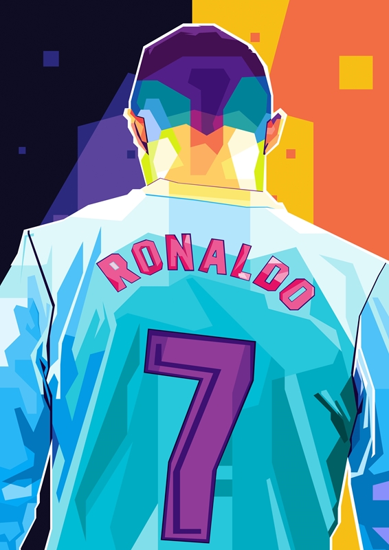 Cristiano Ronaldo pop art affiches et impressions par Maftuhi - Printler