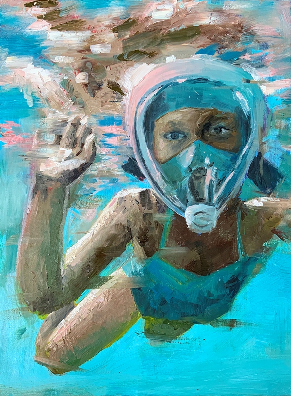 Des peintures de gens sous l'eau  Peinture sous-marine, Peinture