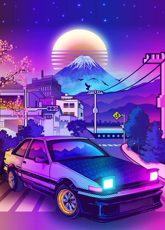 Toyota AE86 Initial D posters & prints by Ilham Purnama - Printler