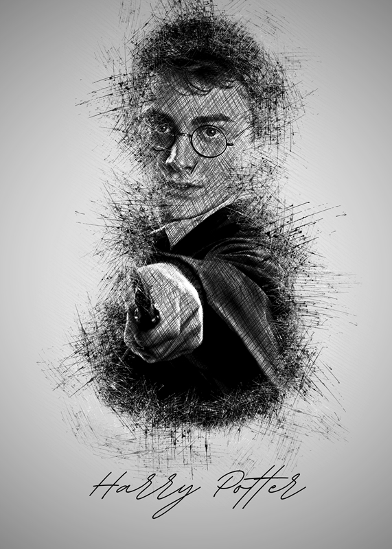 Harry Potter einfache Skizze
