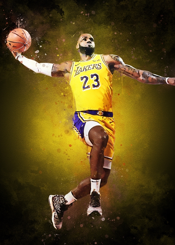 LeBron James Lakers Poster 23 Photo Wall Art Print