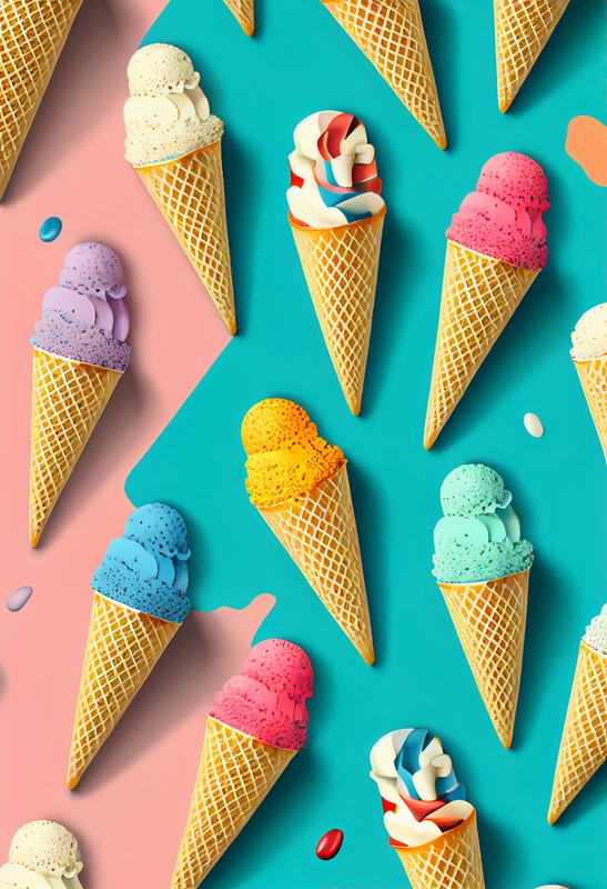 Ice Cream Wallpaper, Food, Colorful, Food And Drink, Cone, Ice Cream Cone -  Wallpaperforu