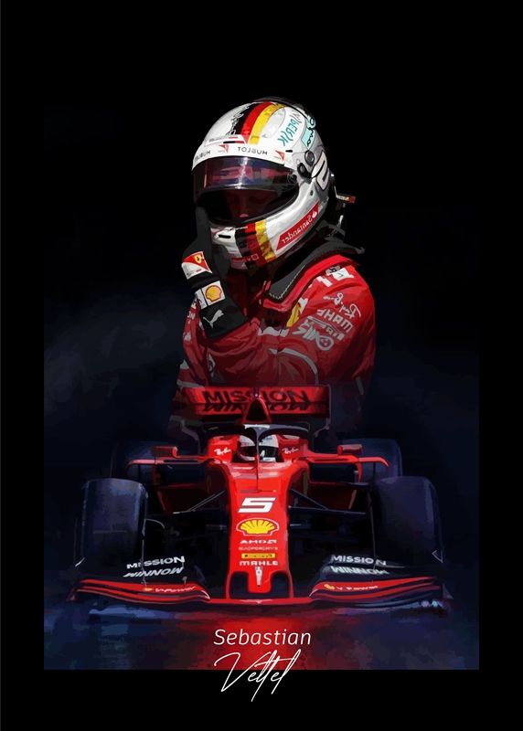 F1 | nueman Vettel Printler Poster Sebastian von