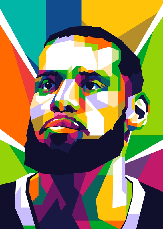 Lebron James WPAP pósters y Art Prints de Facet Bengkok - Printler