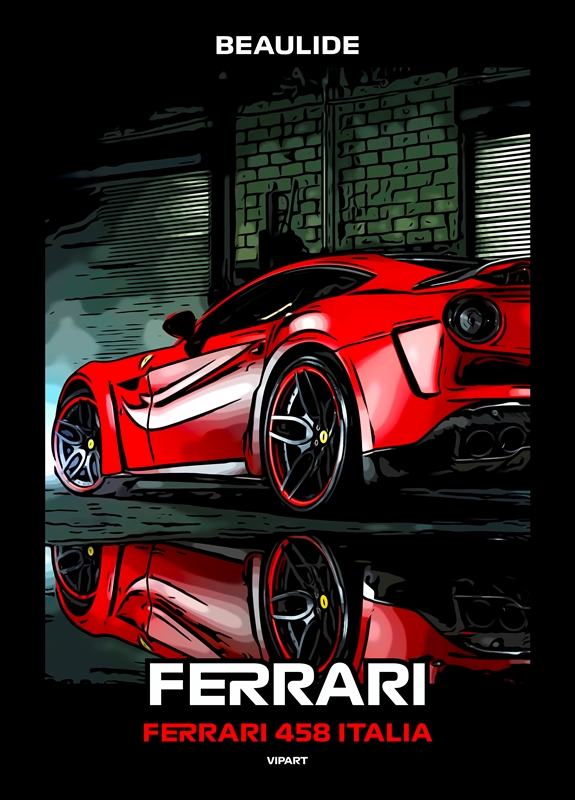 Poster, Quadro Ferrari - berlinetta su Europosters