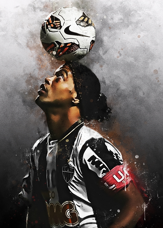 Splatter Ronaldinho Posters Prints By MUH ASDAR Printler