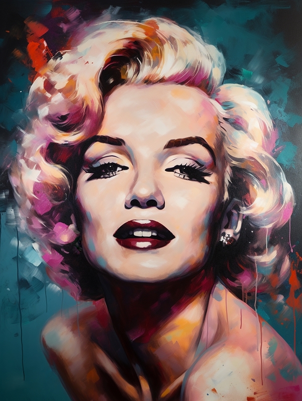 Nacnic Poster Di Marilyn Monroe In Stile Ritratto A Colori Cartoon  Illustrazioni Di Personaggi Famosi Nella Storia A3 Con Cornici In Legno  Chiaro