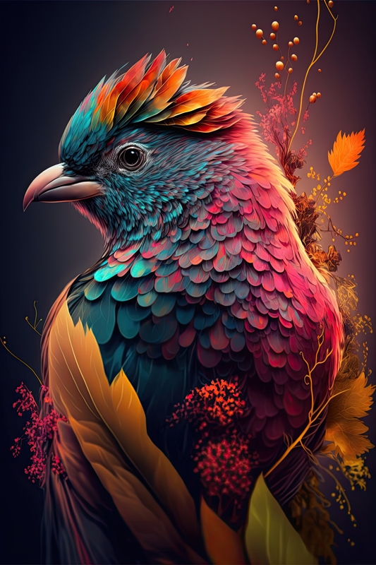 Birds in Colorful Sky – wonderful poster print – Photowall