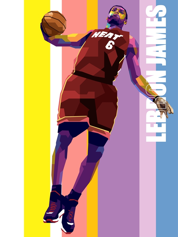 Basketball Sport Poster von LUXMAN HIDAYAT