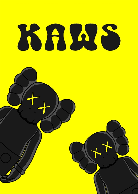 Kaws  Yellow Background Wallpaper Download  MobCup