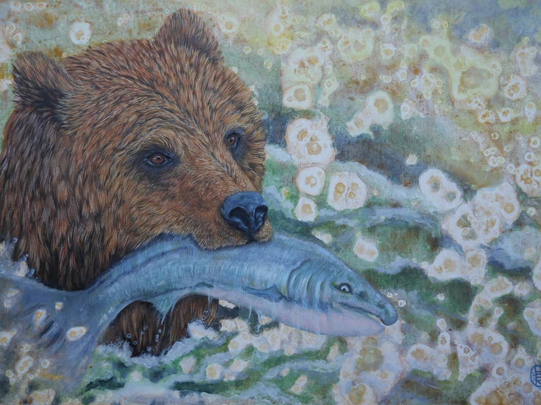Chasse au grizzli affiches et impressions par Beate Riedl - Printler
