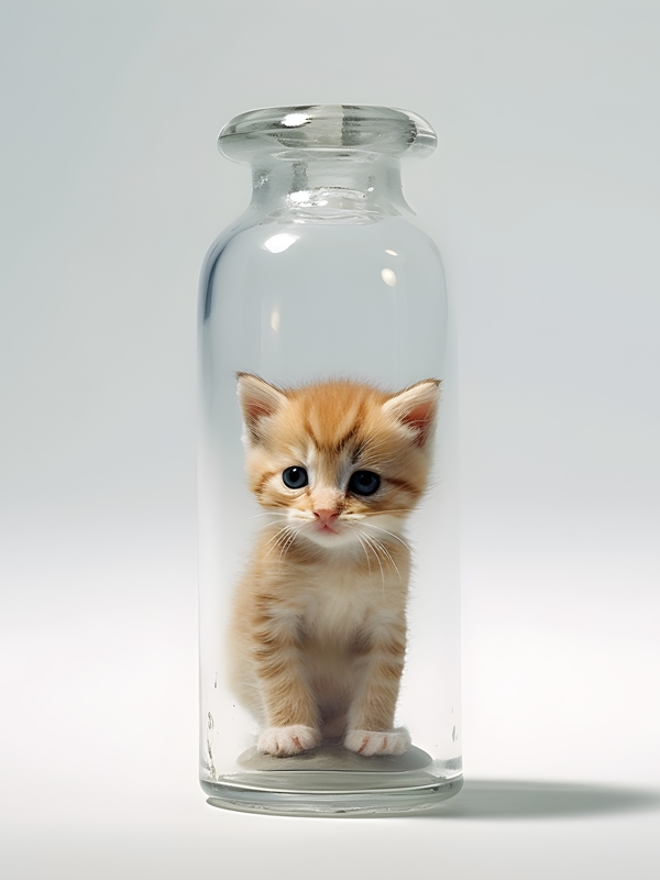 Kitten in a on sale bottle