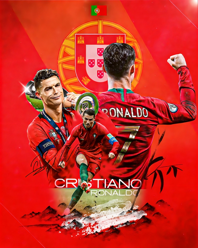 Soccer Poster, Cristiano Ronaldo Poster, Portugal