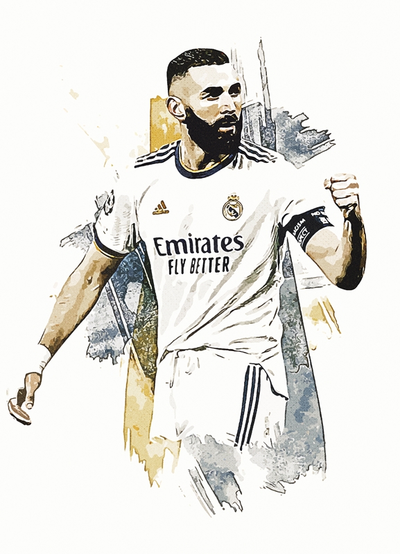 Karim Benzema Real Madrid Football Art Print -  Finland