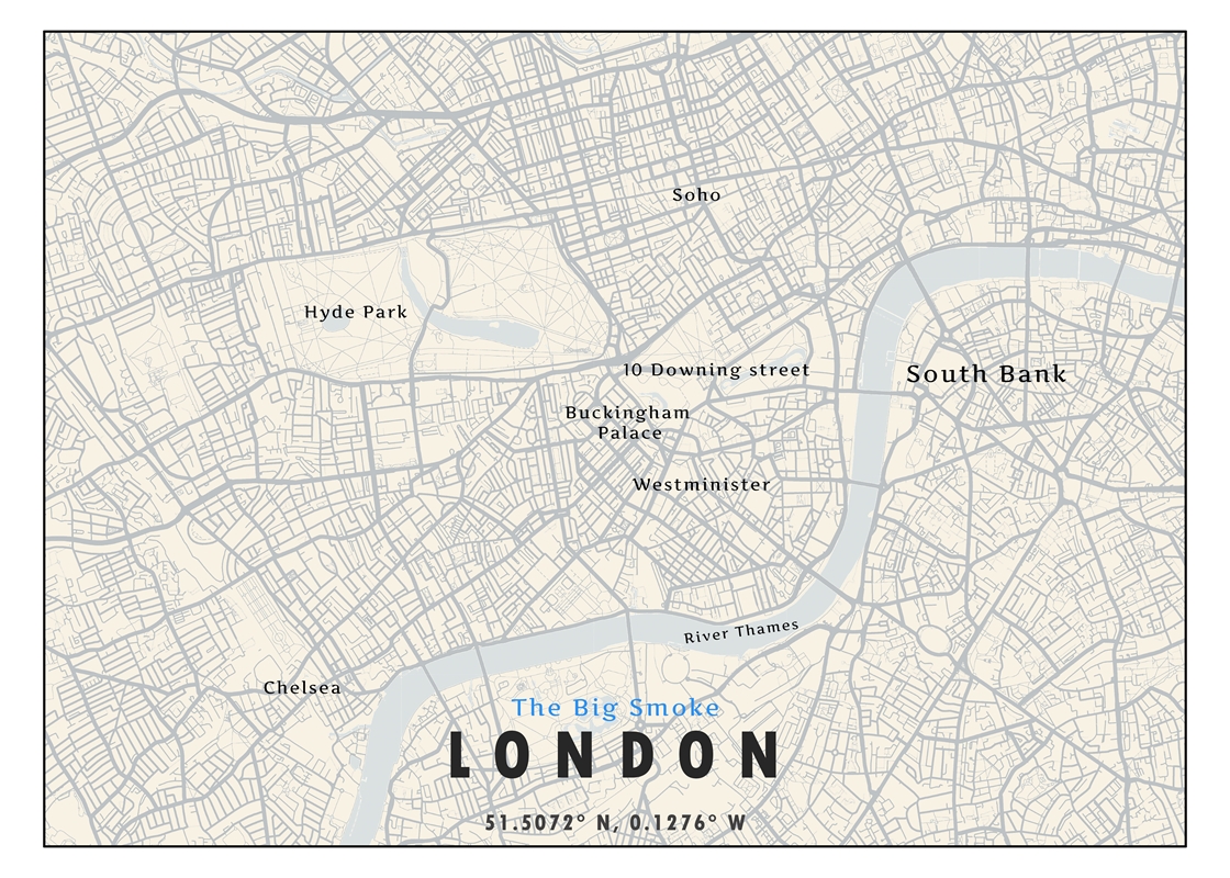 Map of London posters & prints by Micke Jönsson - Printler