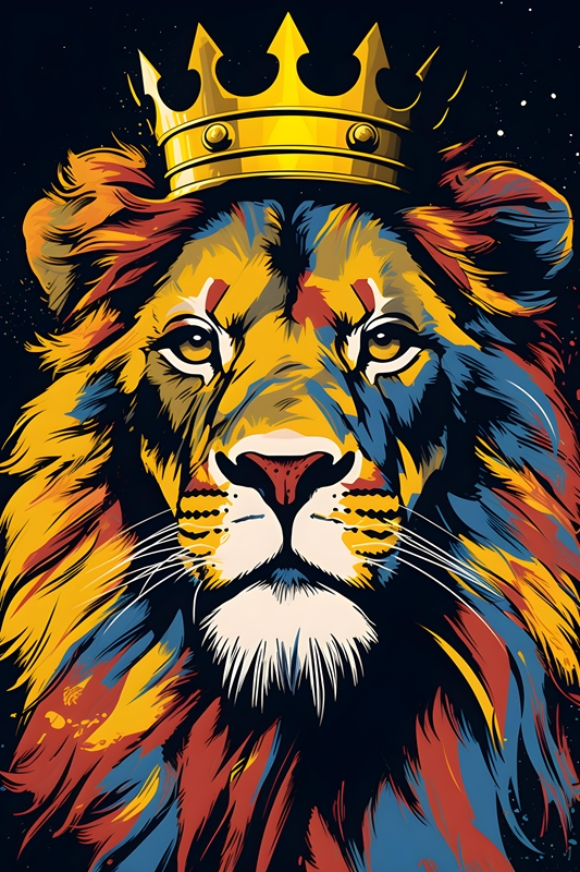 lion crown art