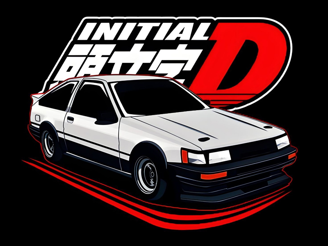 Toyota AE86 Trueno - Initial D posters & prints by ALTAIR - Printler