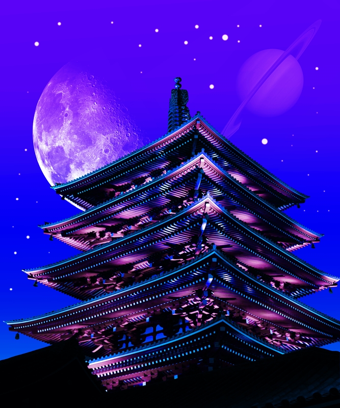 Anime Style Pagoda - Etsy