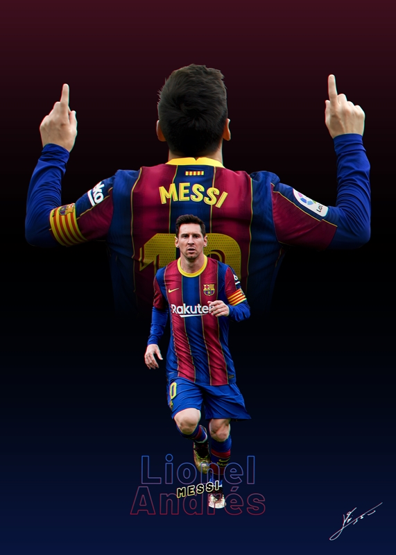 Lionel Andres Messi Barcellona poster & stampe di Qreative - Printler