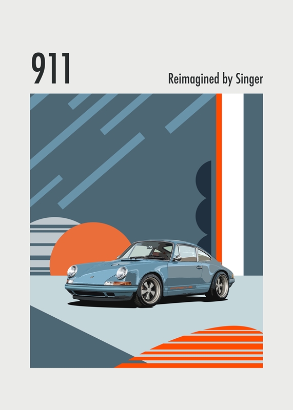 Porsche 911 Singer Affiches Et Impressions Par Bouk De Roeck Printler