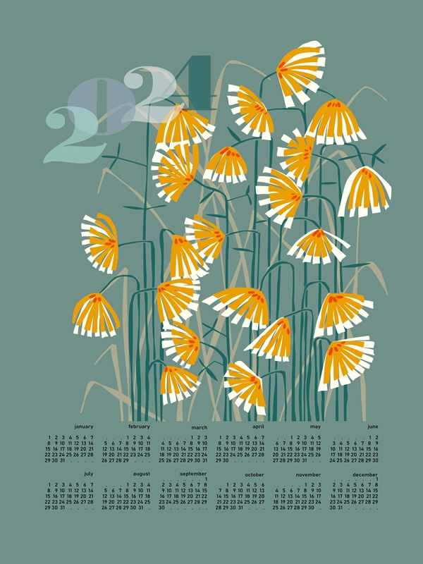 Calendrier 6 mois Fleurs PEFC 2024 - Calendriers