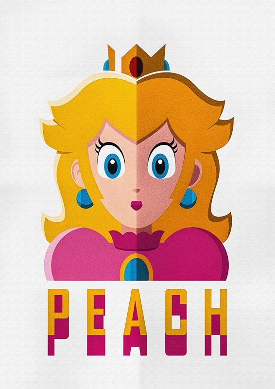 Principessa Peach Bauhaus poster & stampe di Theodore Brewer - Printler