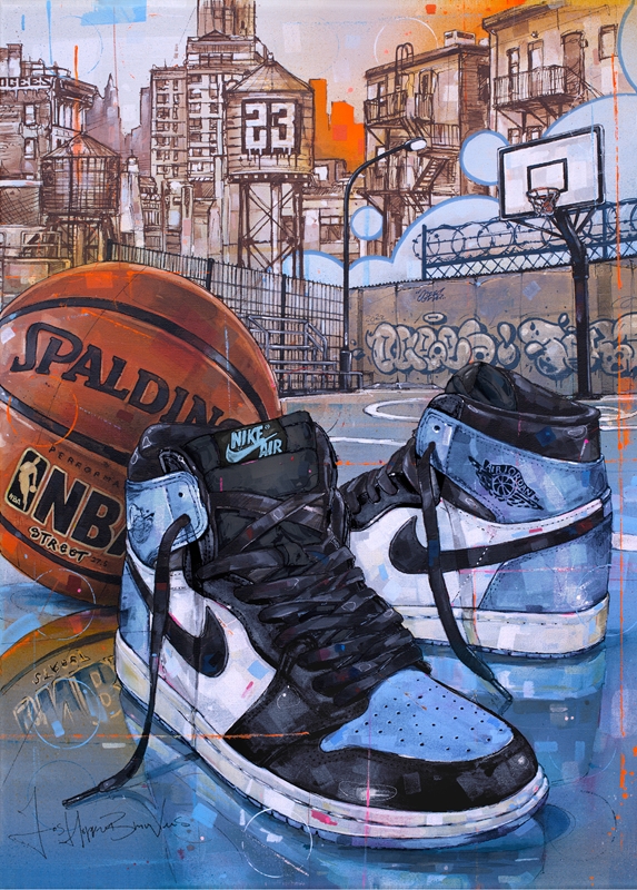 Nike air Jordan 1 peinture affiches et impressions par Jos