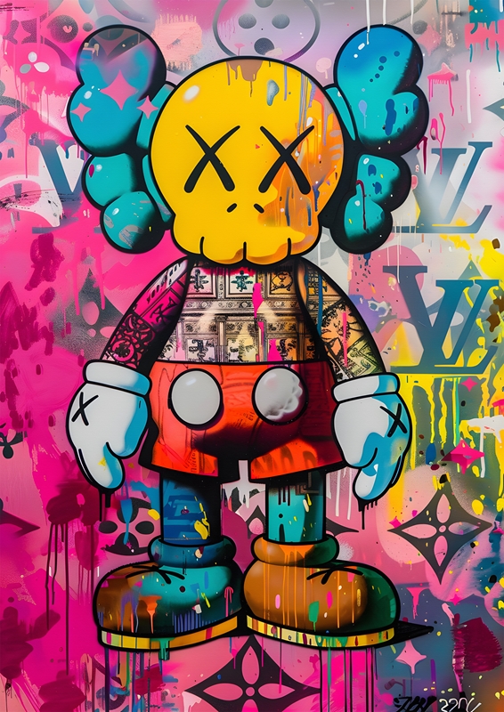 Pop Art Kaws x LV Graffiti posters & prints by mber schmalz - Printler