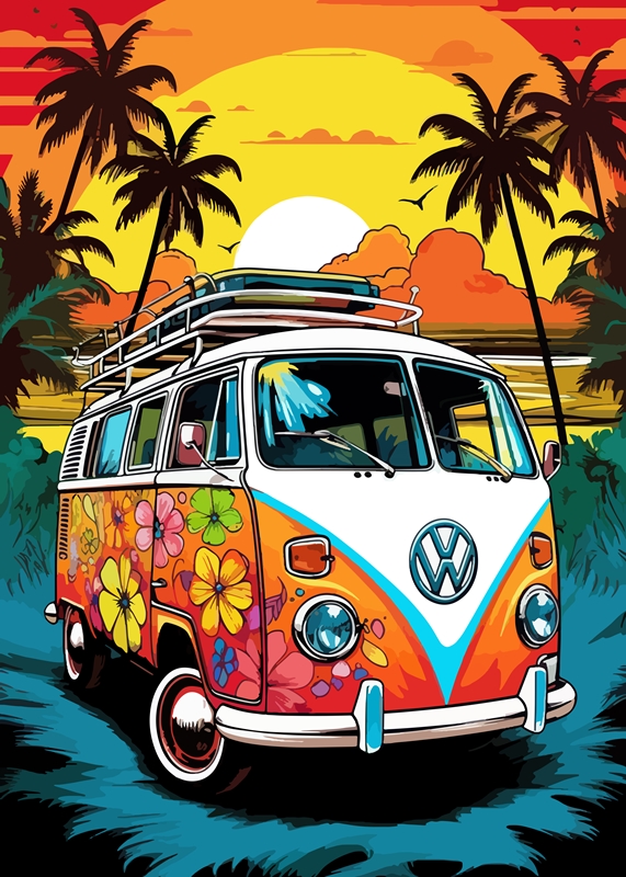 VW BUS posters & prints by Ind Wolk - Printler