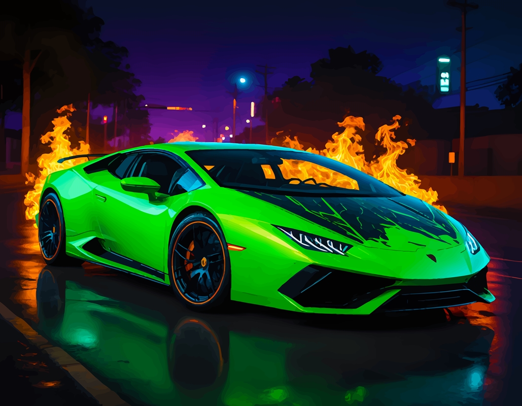 Lamborghini Huracan Poster von Mikel Mondragon