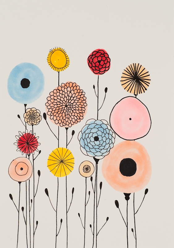 Sommerblumen Poster von Sarah Rautell | Printler