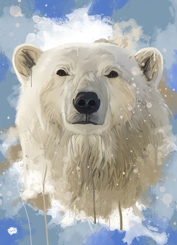 Polar Bear posters & prints Tesla de El Printler - by arte