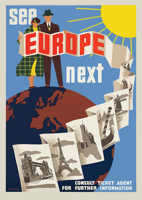 Mængde penge Maleri Sjældent Se Europa næste plakat plakat af William Gustafsson - Printler