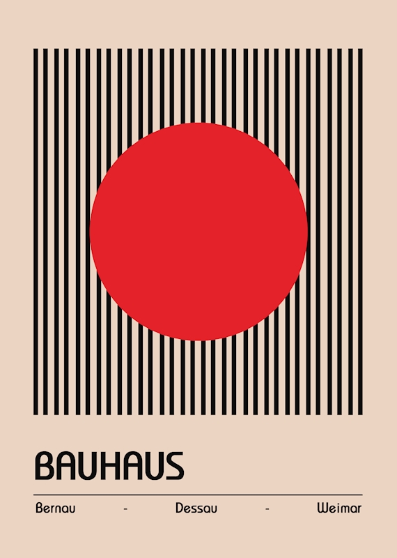 Plakat Das Bauhaus kommt aus Weimar 