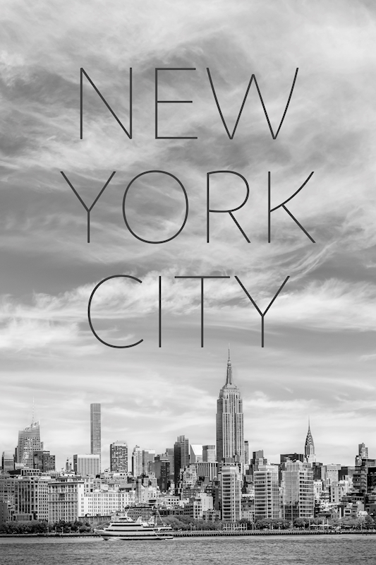 Buy Fine Art Photo Print Black and White New York City Skyline