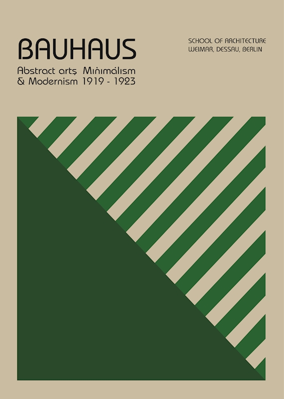 Bauhaus Green Poster posters & prints by William Gustafsson - Printler